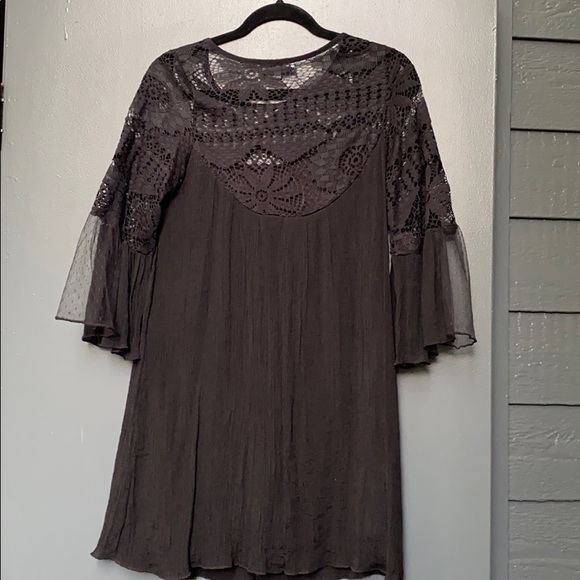 SALE $7 Karen Hart Lace Neckline Black Dress S - Picture 8 of 14